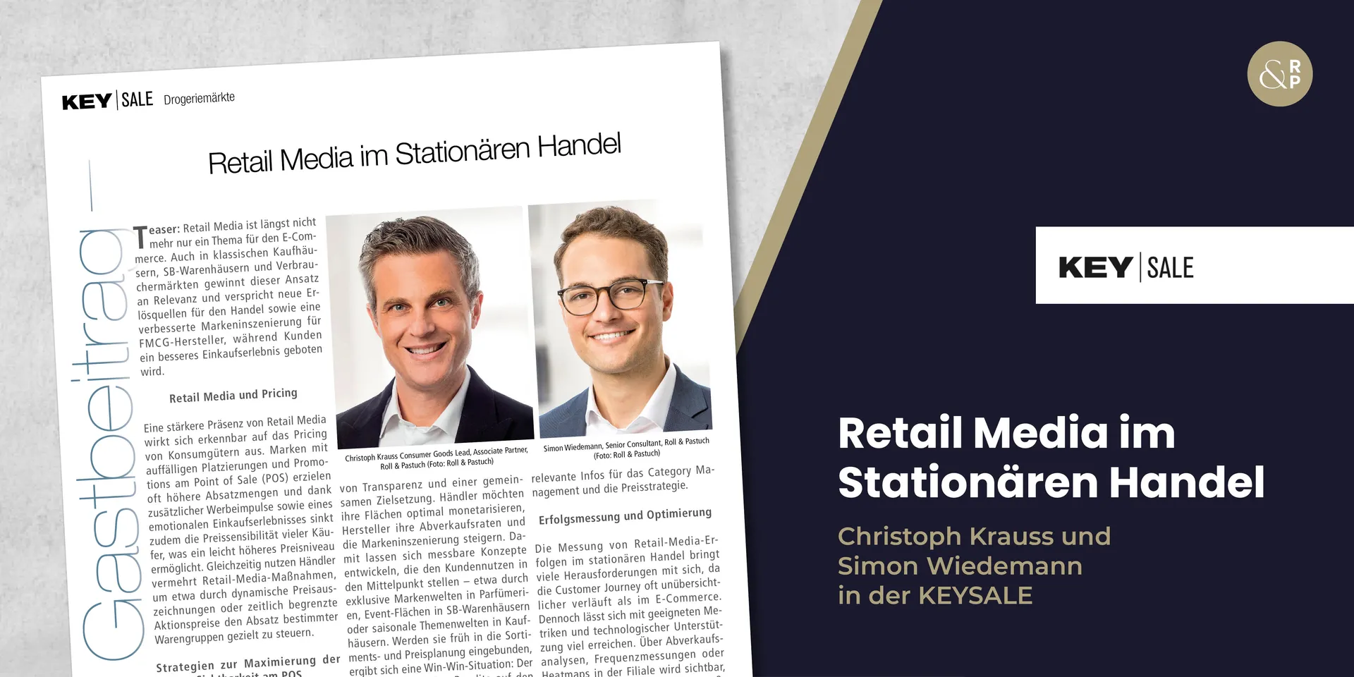 Publikation von Prof. Roll & Pastuch in Keysale zum Thema Retail Media