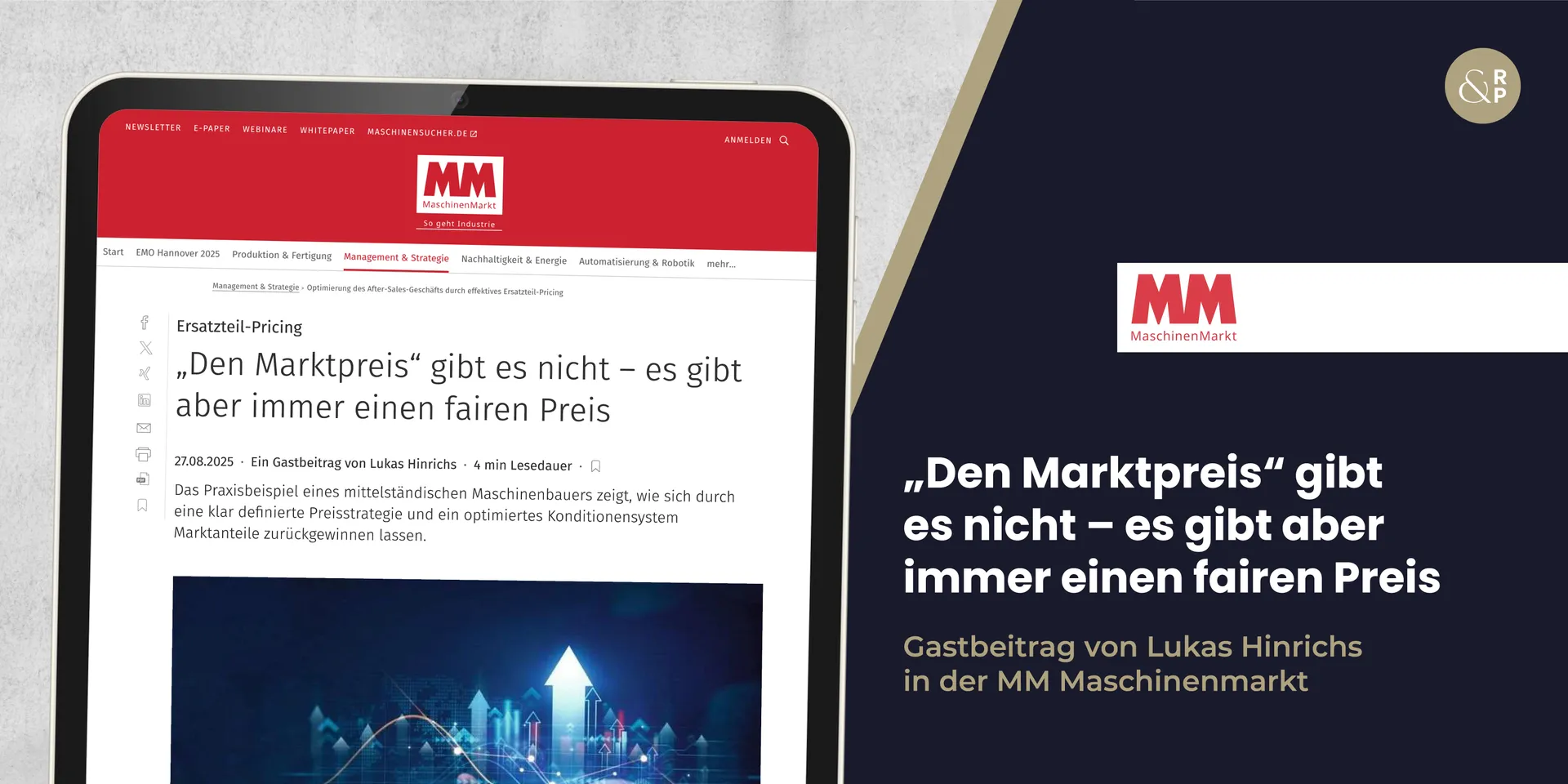 MM Maschinenmarkt-Artikel: Den Marktpreis gibt es nicht – es gibt aber immer einen fairen Preis