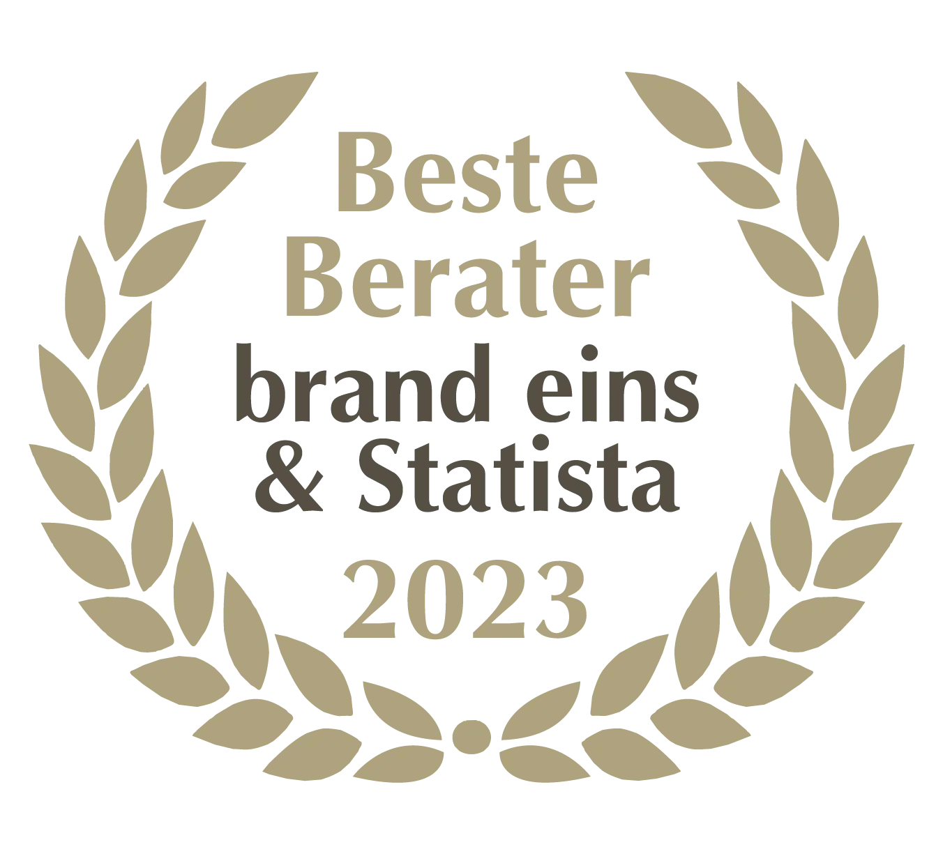 Auszeichung von brand eins & Statista: Prof. Roll & Pastuch "Beste Berater" 2023