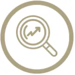 Icon mit einem Lupensymbol