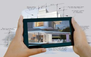 Skizze von einem Haus zur Verdeutlichung der Gebäudetechnik. Roll & Pasuch hilft Ihnen dabei!