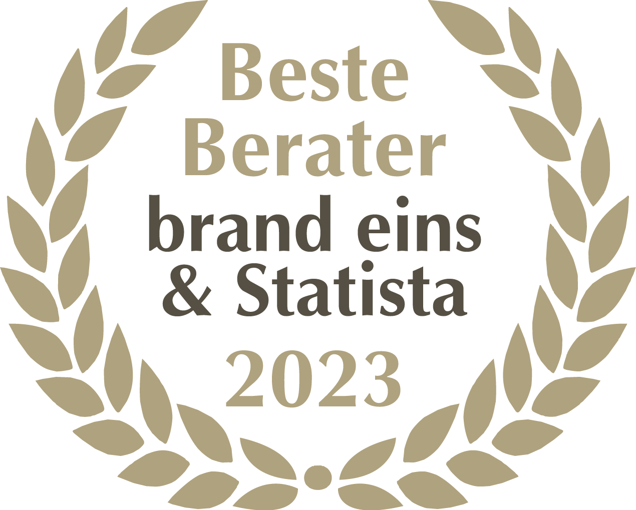 Auszeichung von brand eins & Statista: Prof. Roll & Pastuch "Beste Berater" 2023