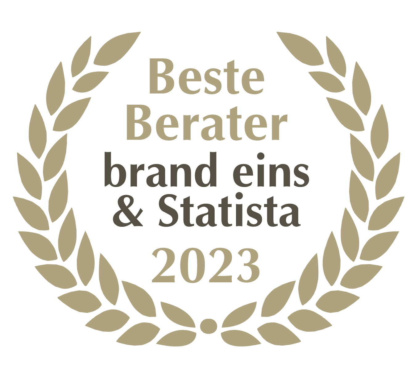 Auszeichung von brand eins & Statista: Prof. Roll & Pastuch "Beste Berater" 2023