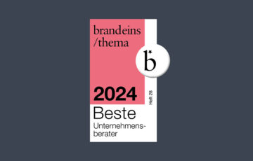 Prof. Roll & Pastuch ist ausgezeichnet von brand eins und Statista: Beste Unternehmensberater 2024