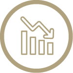 Icon mit einem Symbol für Effizenzsteigerung