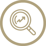 Icon mit einem Lupensymbol