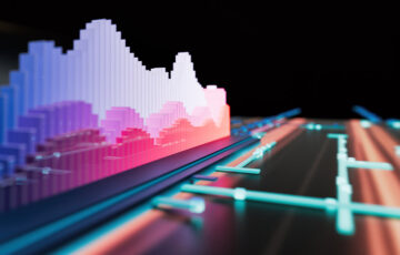 Futuristische Datendarstellung passend zu nutzungsbasierten Preismodellen