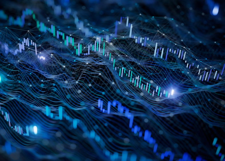 Stilistische Darstellung eines Datensystems