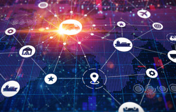 Eine digitale Karte mit unterschiedlichen Logistik-Darstellungen