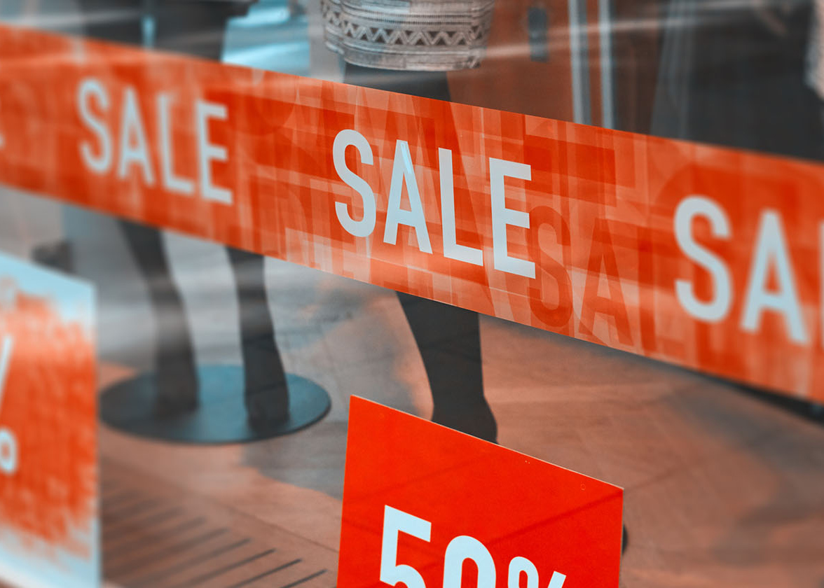 Promotion im Schaufenster