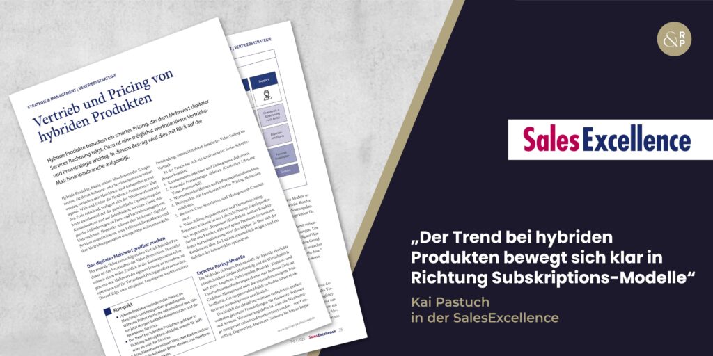 Fachartikel Vertrieb und Pricing von hybriden Produkten in Sales Excellence
